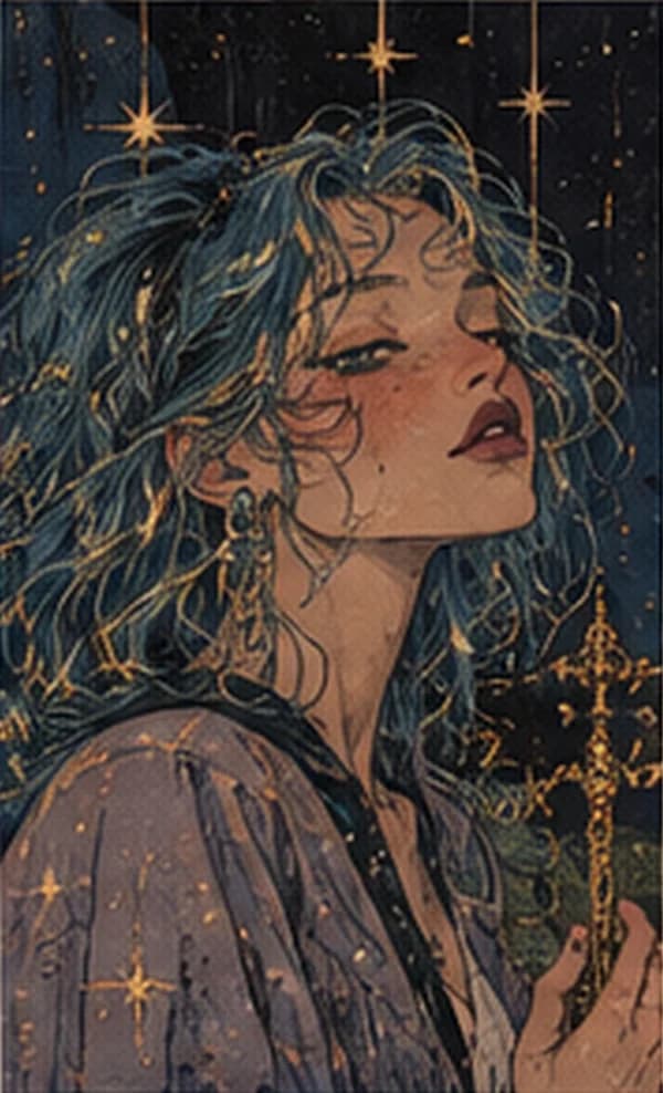Aquarius, from Feya’s zodiac portrait series