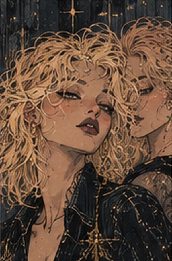 Gemini, from Feya’s zodiac portrait series