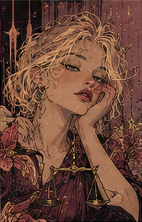 Libra, from Feya’s zodiac portrait series